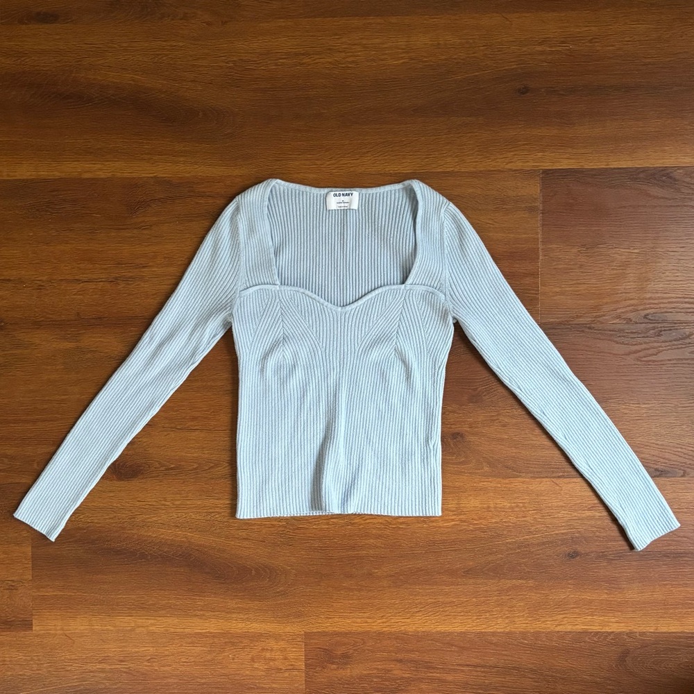 Old Navy Soft Blue Long Sleeve Top - M